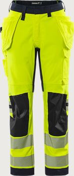 Flamestat Green high vis rakentajan stretch housut aramidi naisten lk 2 2943 GFS Fristads Medium