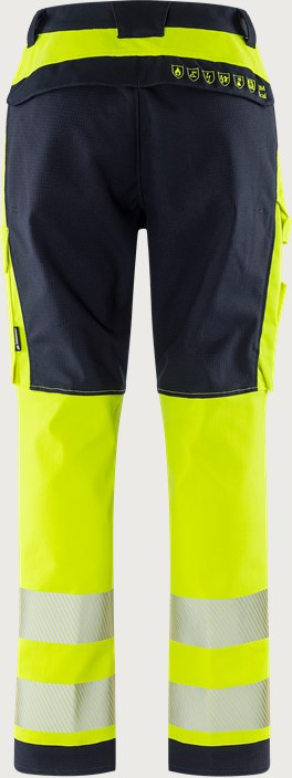 Flamestat Green high vis stretch trousers woman class 2 2957 GFS 2 Fristads