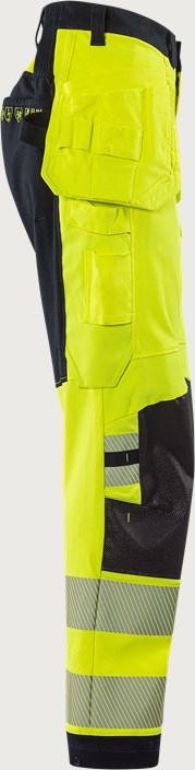 Flamestat Green high vis craftsman stretch trousers woman class 2 2943 GFS 4 Fristads