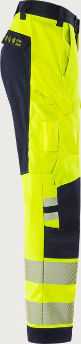 Flamestat Green high vis stretch trousers woman class 2 2957 GFS 4 Fristads
