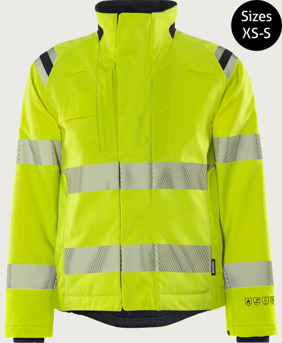 Flamestat Green high vis stretch winter jacket class 3 4942 GFS 2 Fristads