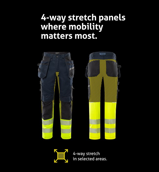Pantaloni craftsman stretch Green High Vis. CL.1 2906 GWM 8 Fristads