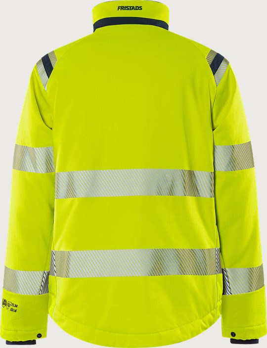 Flamestat Green high vis stretch winter jacket woman class 3 4943 GFS 3 Fristads