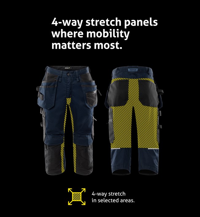 Handwerker-Stretch-3/4-Hose 2903 GWM 5 Fristads