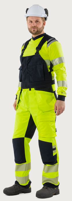 Flamestat Green high vis craftsman stretch bib'n'brace class 2 1950 GFS Fristads Medium