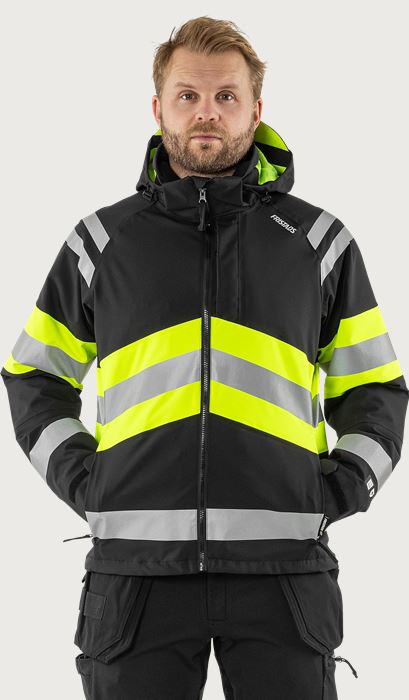 High vis Green stretch shell jacket class 1 4684 GLPS Fristads Medium