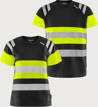 High vis Green functional T-shirt class 1 7880 GPST, men and women Fristads Medium