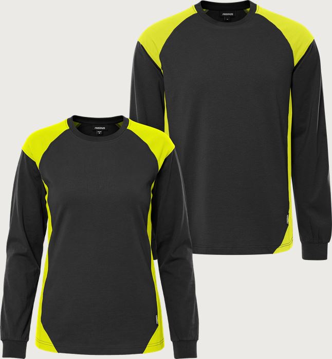 Green T-shirt heavy manches longues 7071 GTM, hommes et femmes Fristads Medium