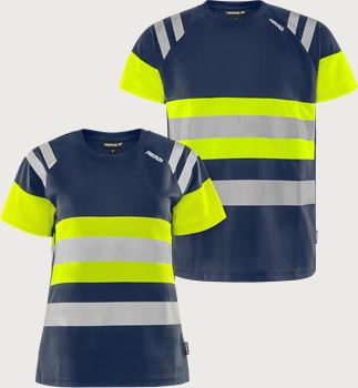 High vis Green functional T-shirt class 1 7880 GPST, men and women Fristads Medium