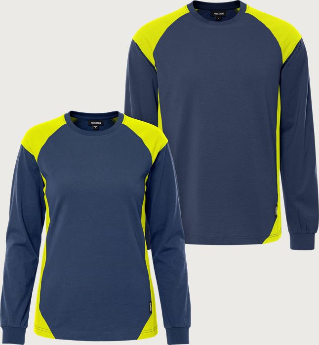 Green T-shirt heavy manches longues 7071 GTM, hommes et femmes Fristads Medium